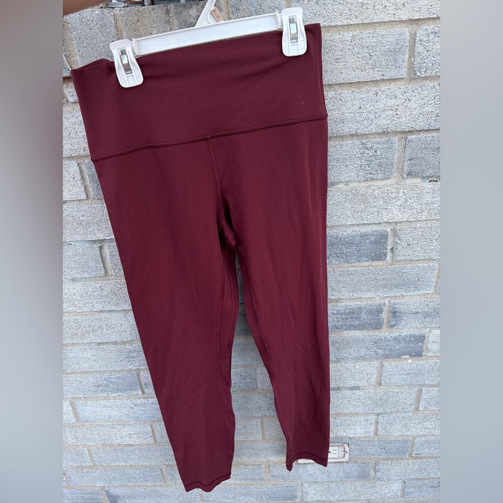Burgundy High-Waisted Leggings